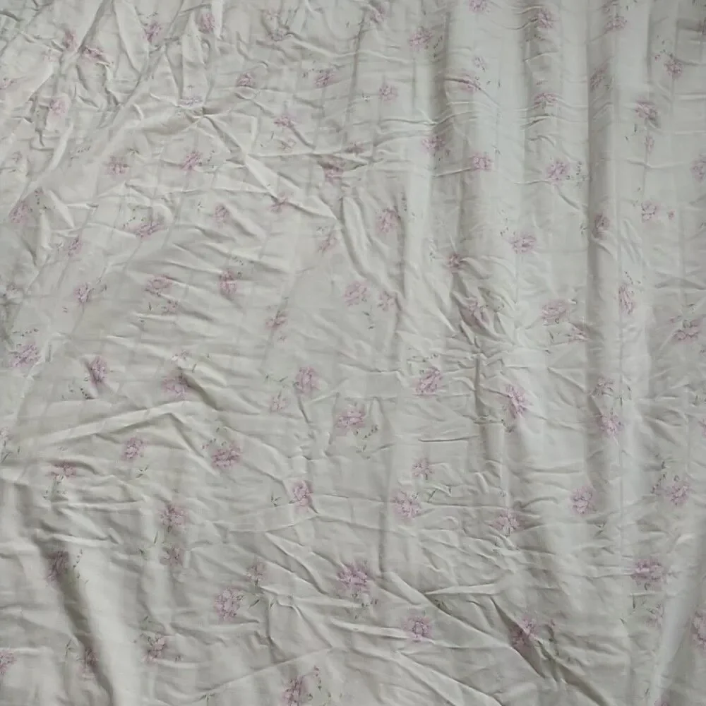 Ralph Lauren QUEEN FULL Solange Duvet Cover Floral White Pink Check Shabby Chic